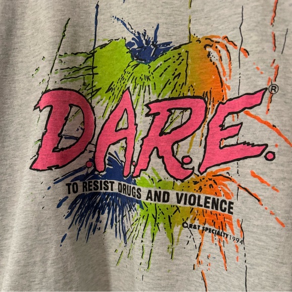 VTG 90’s Paint Splatter D.A.R.E Tee - Picture 3 of 6